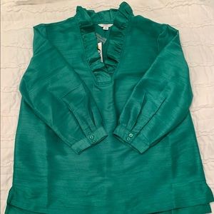 Crown & Ivy Ruffle Neck Blouse